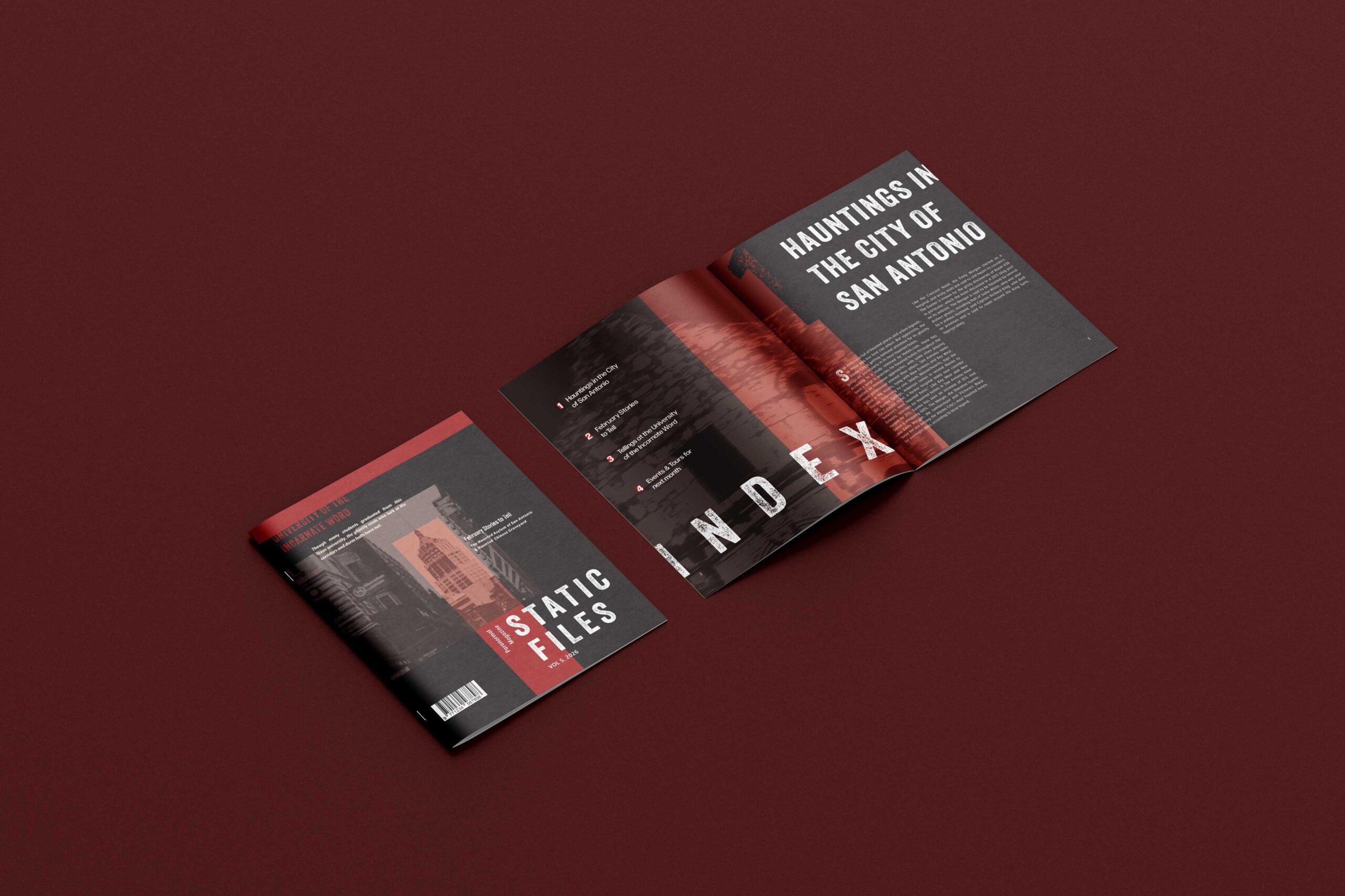 static files project mock up - cover and index