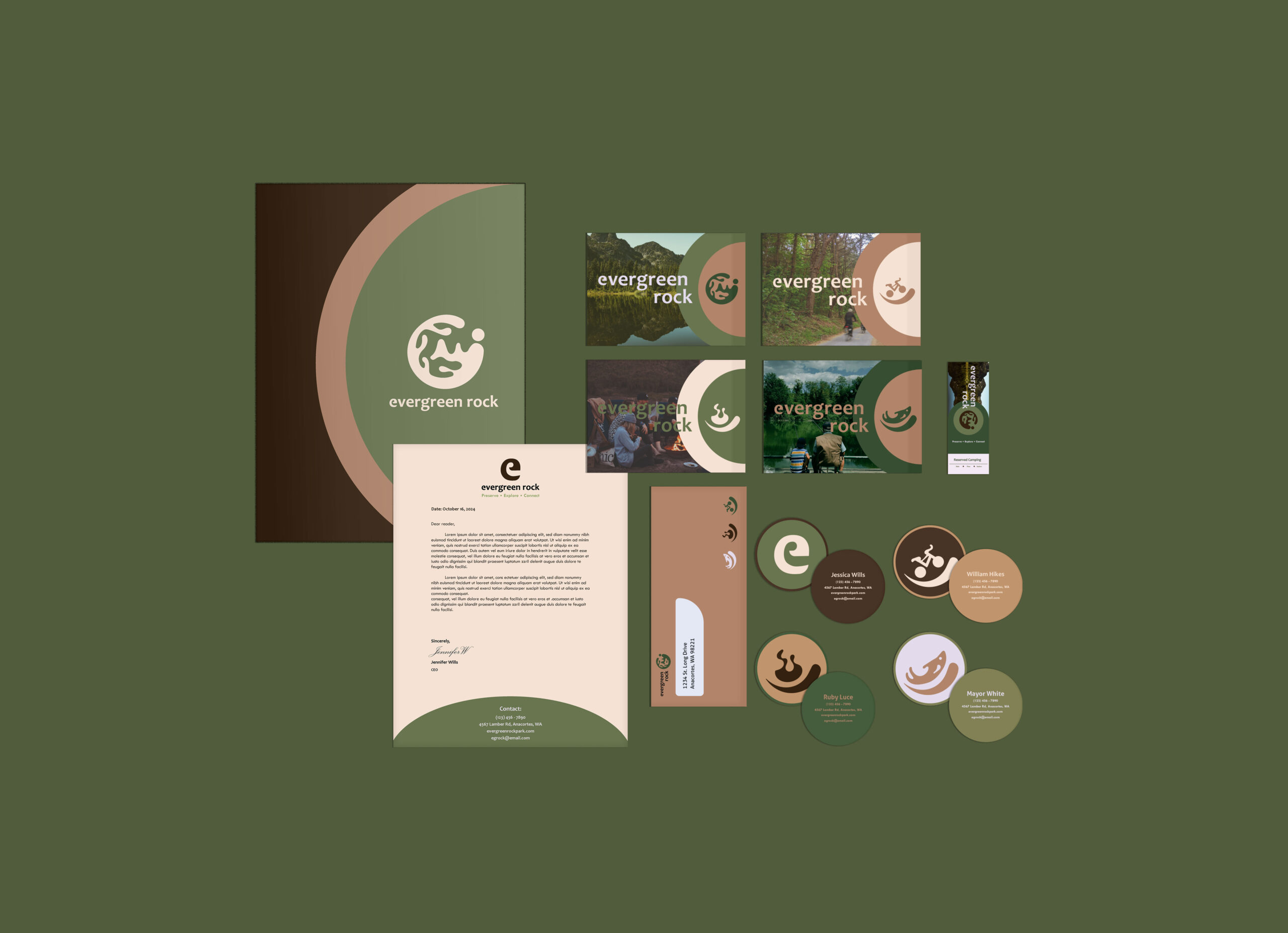 Evergreen Rock Park all collateral mock up
