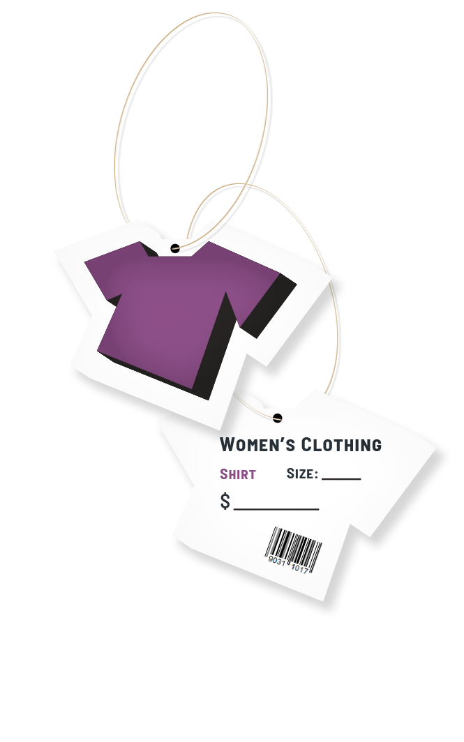 Ecostalgic price tag purple
