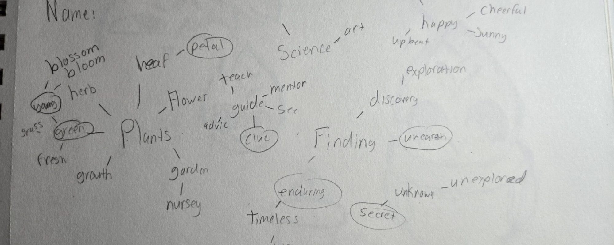 word list for a project
